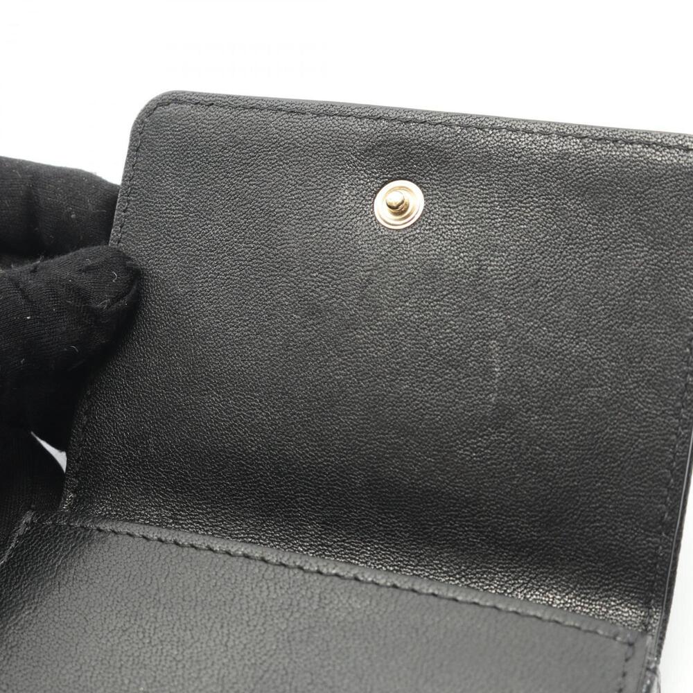 CHANEL Authentic Black Leather Logo Wallet - Picture 7 of 11